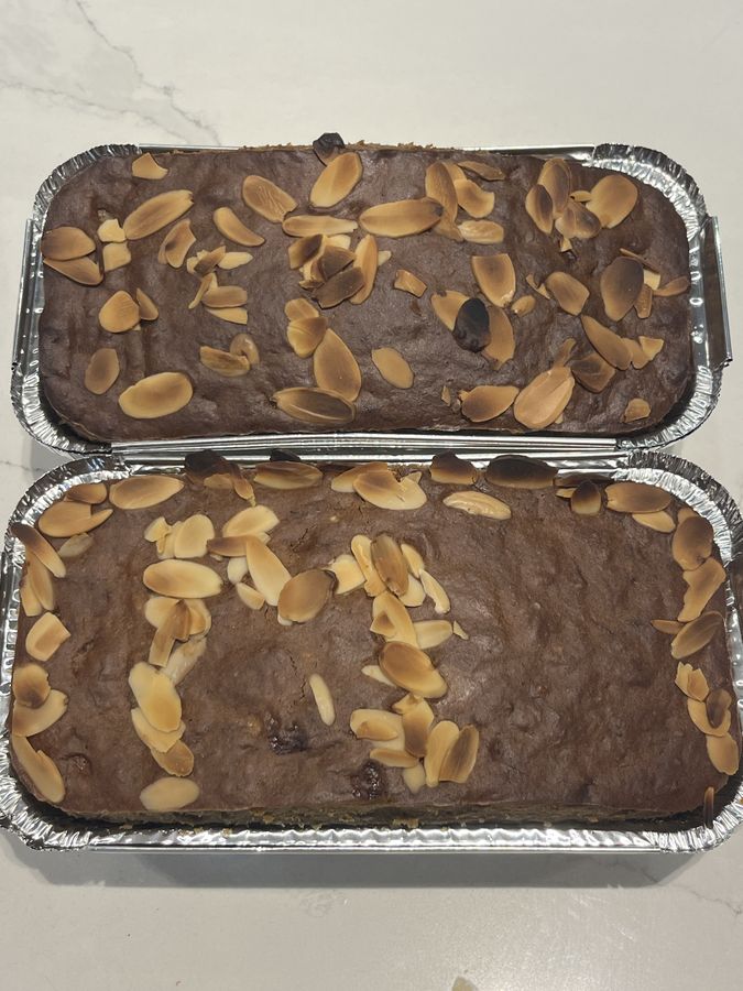 Freshly baked banana bread from a baking workshop